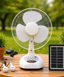 12inches Solar rechargeable Table Fan